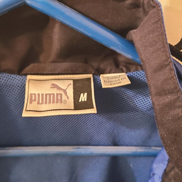 Men's PUMA rain sport jacket w/ hoodie  Size M - Picture 2 of 5